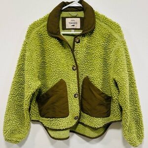 Toad&Co Green Sherpa Button-Up Jacket size medium